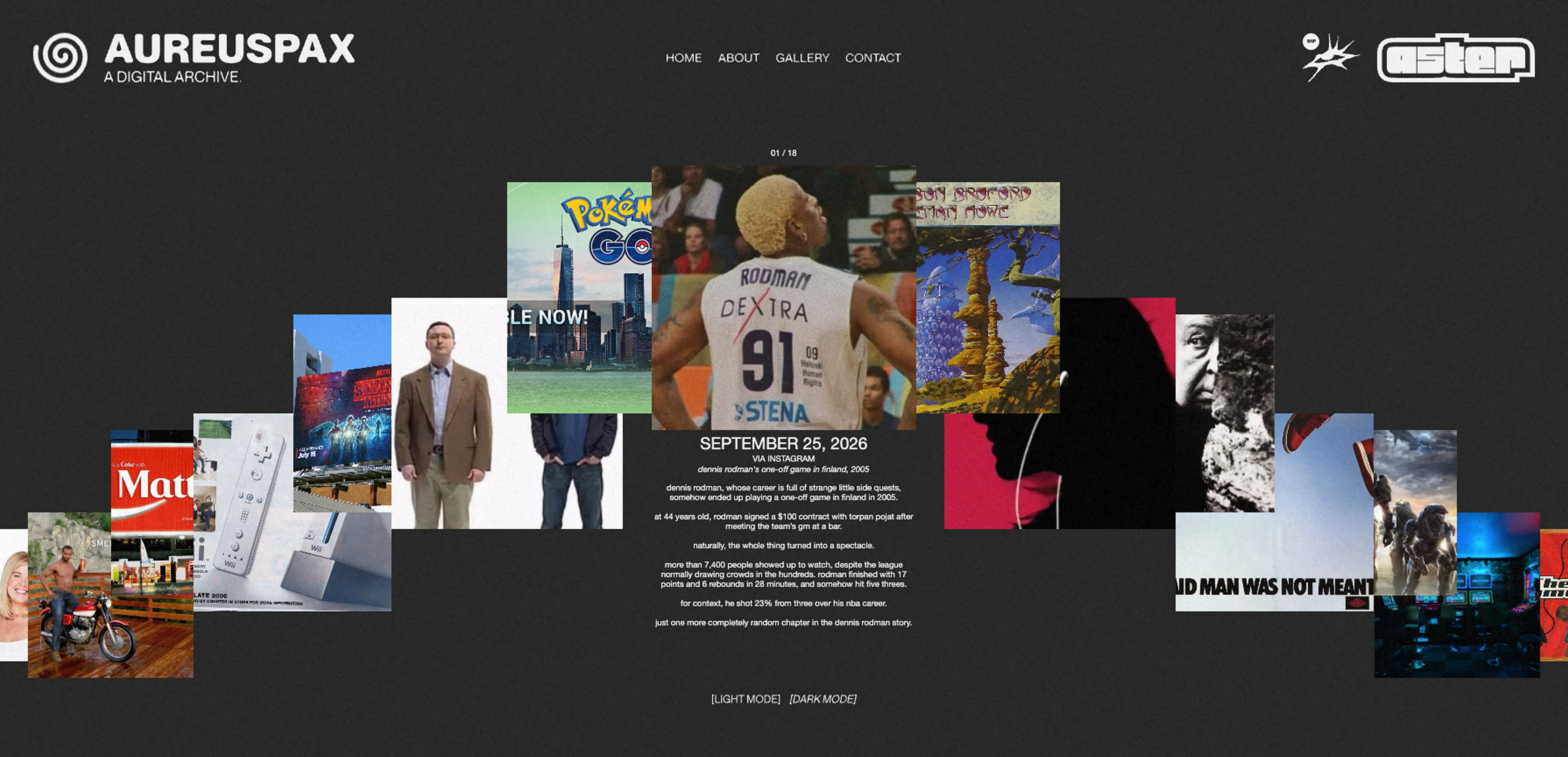 AureusPax digital archive interface